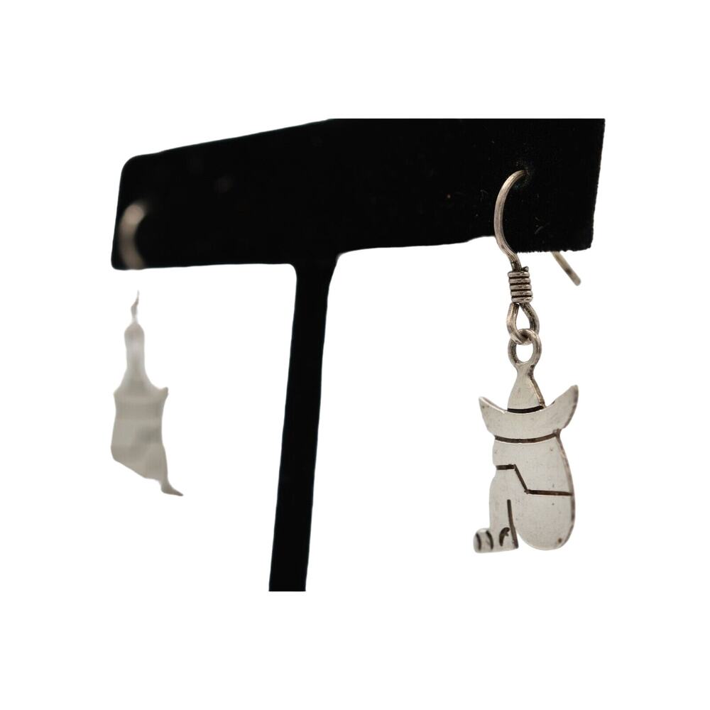 Taxco 925 Mexico Earrings Dangle Ombre Sombrero Tribal Dangle Signed BinAK - Picture 2 of 12